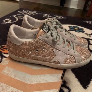 Golden Goose rose gold size 9